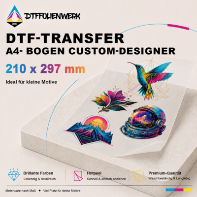 DTF Transfer A4 Druckdesigner